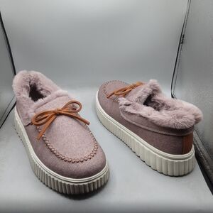 Skechers Cozy Pink Faux Fur Women's Loafers 8.5M